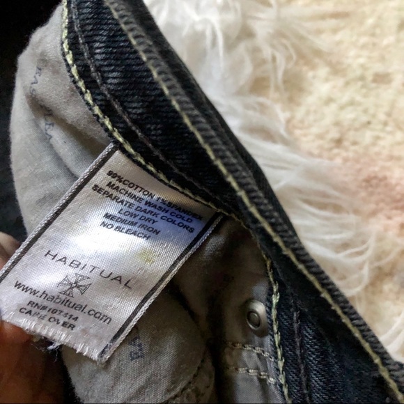 { Habitual } Black Denim Straight Leg Jeans - Picture 5 of 6
